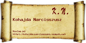 Kohajda Narcisszusz névjegykártya